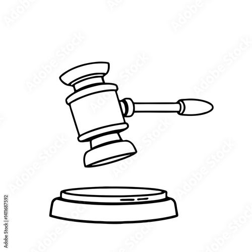 Justice Gavel for Legal Themes Courtroom Graphics Law and Order Illustrations