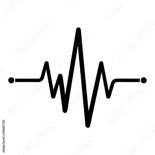 Heartbeat Line Vector Illustration for Medical Designs Wellness and Fitness Graphics