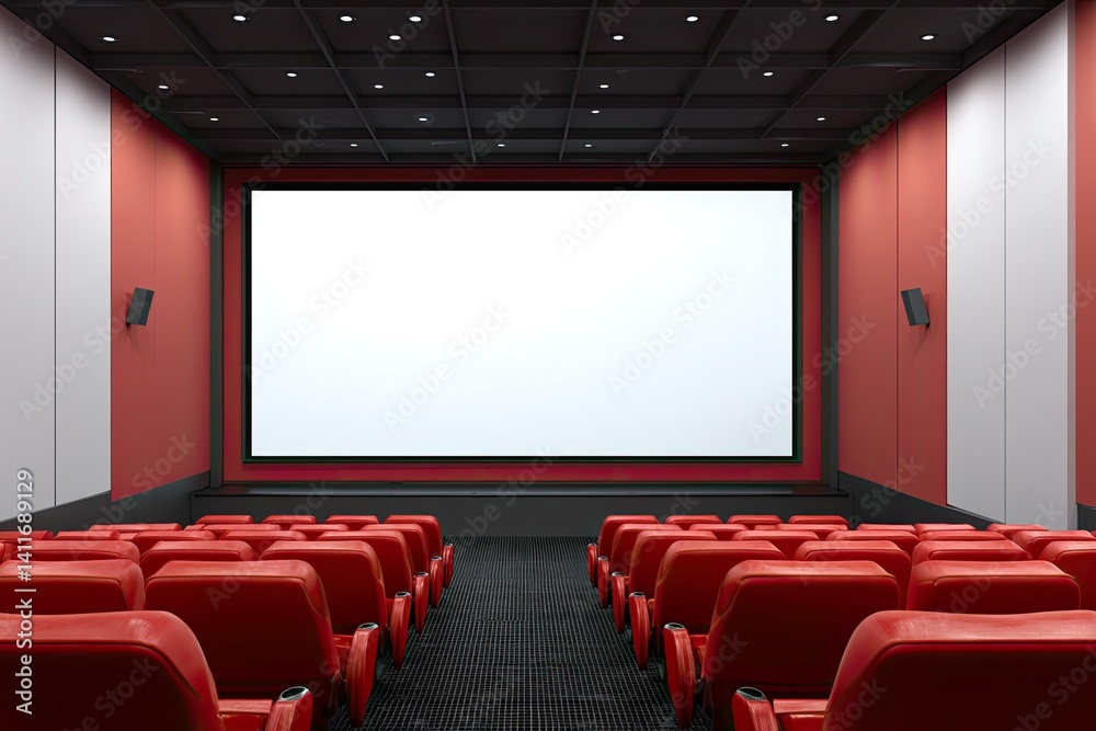 Modern movie theatre interior