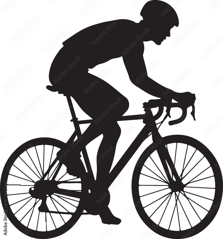 Naklejka premium Cyclist Silhouette Bundle Pack