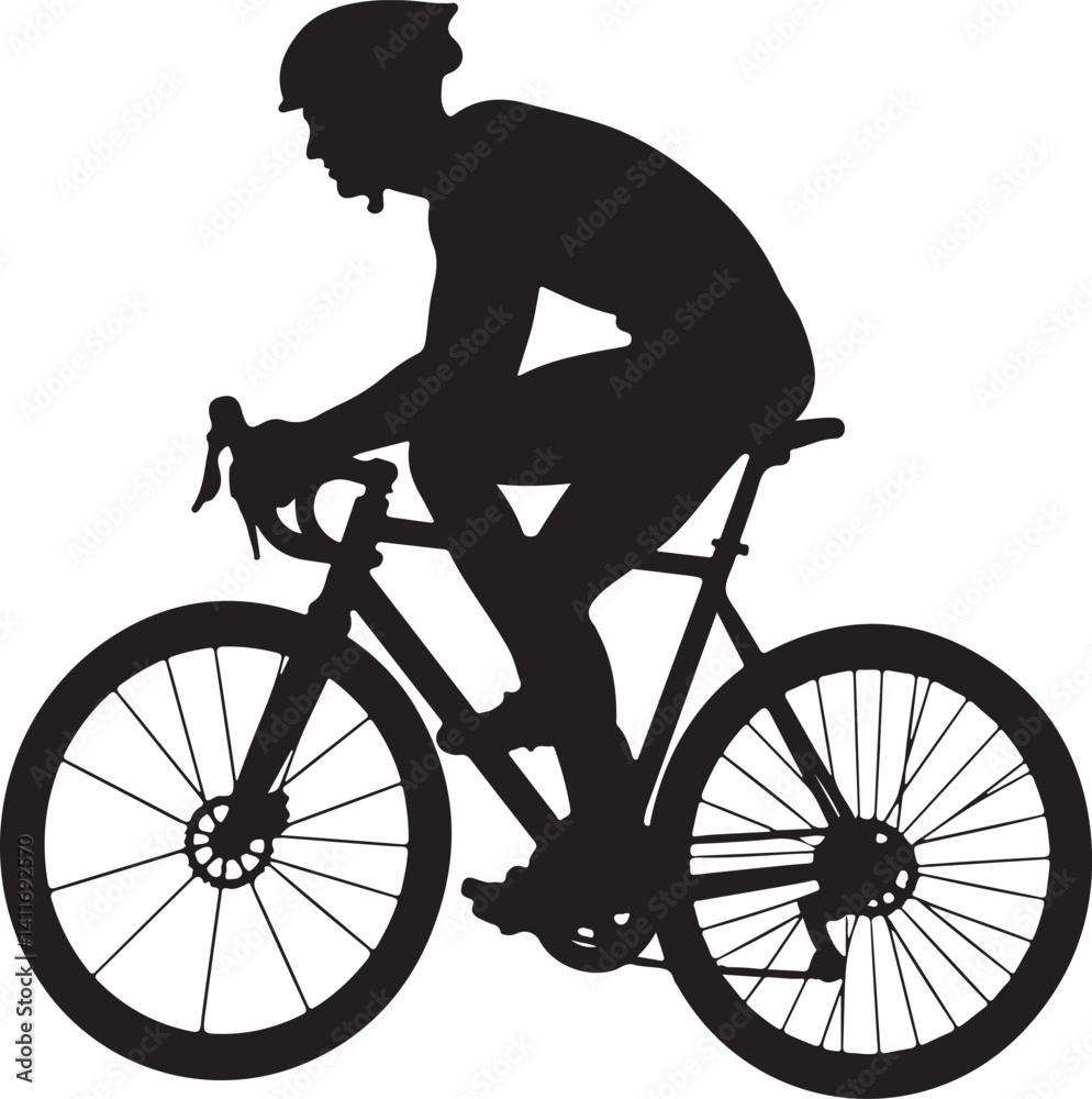 Naklejka premium Cyclist Silhouette Bundle Pack 