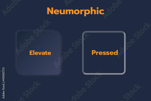 3D Neumorphic Soft UI Design. 3D Bottons.