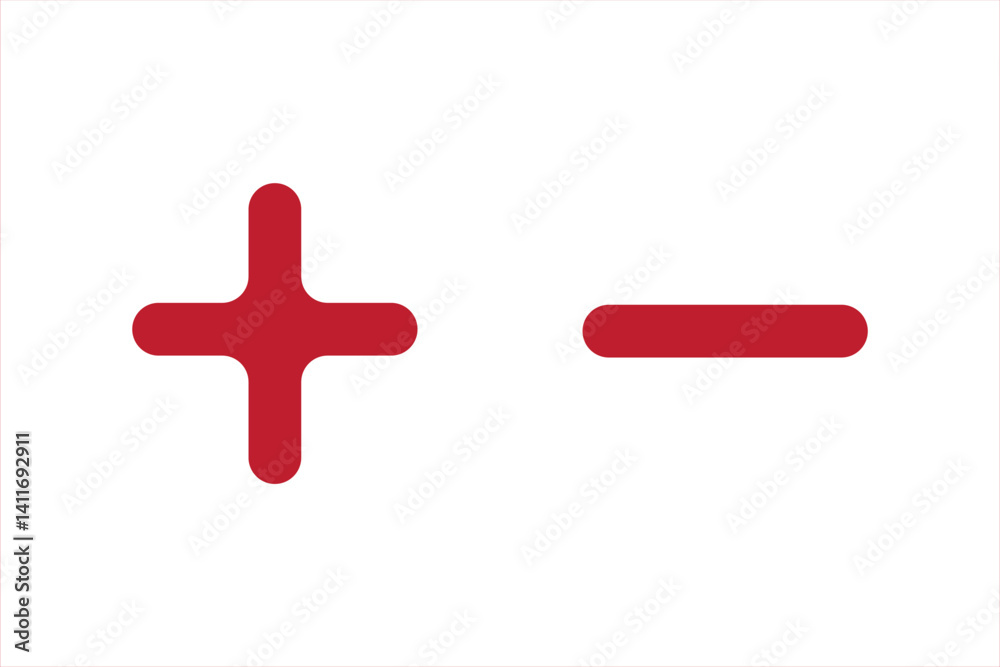 plus, minus icon red green black cyan blue vector design plus, minus icon red green black cyan blue vector design