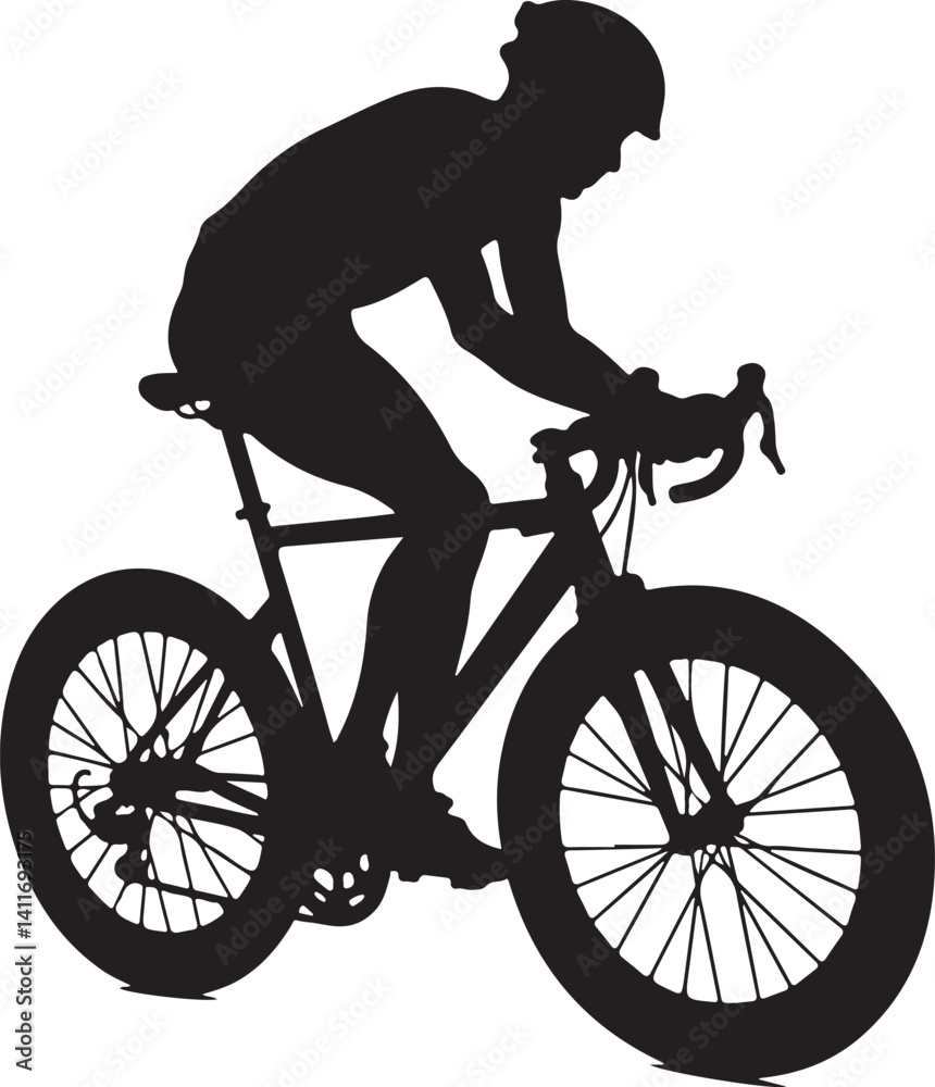 Naklejka premium Cyclist Silhouette Bundle Pack