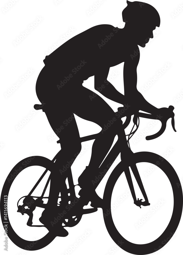 Obraz premium Cyclist Silhouette Bundle Pack 