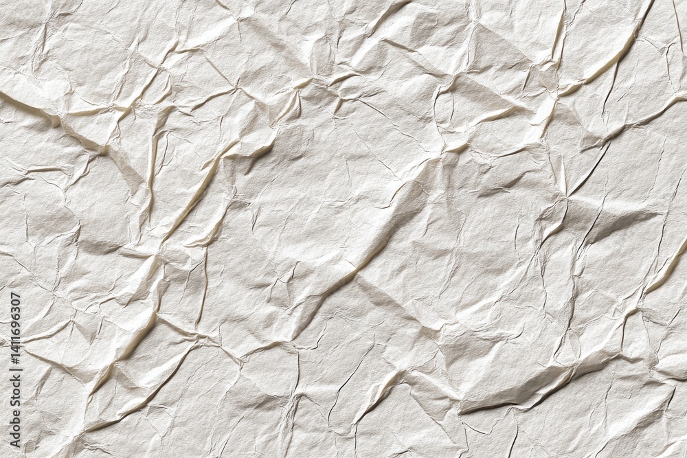 Creased, textured paper