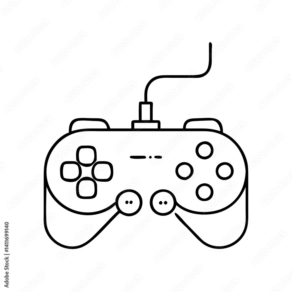 game controller icon, game controller line art - simple line art of game controller, perfect for game controller logos and icons game controller icon, game controller line art - simple line art of game controller, perfect for game controller logos and icons