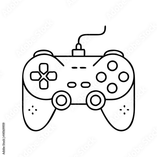game controller icon, game controller line art - simple line art of game controller, perfect for game controller logos and icons