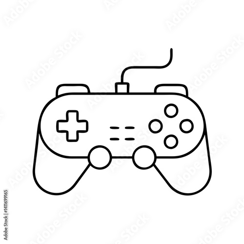 game controller icon, game controller line art - simple line art of game controller, perfect for game controller logos and icons