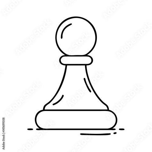 game pawn icon, game pawn line art - simple line art of game pawn, perfect for game pawn logos and icons