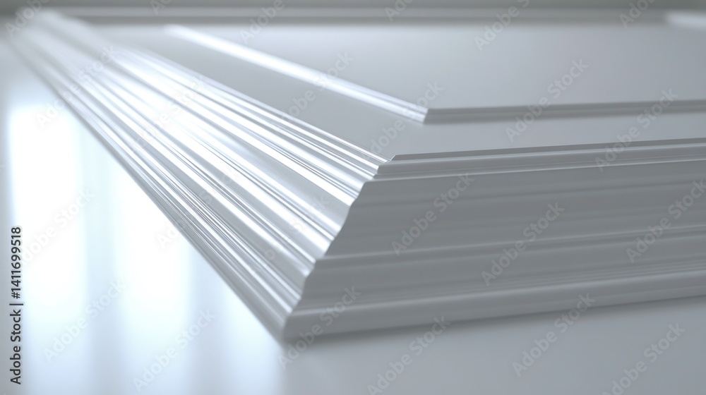 Obraz premium Stacked White Architectural Molding