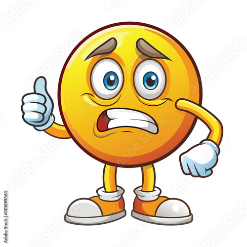 Surprised emoji with thumbs up