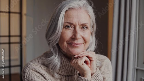 The Smiling Elderly Woman