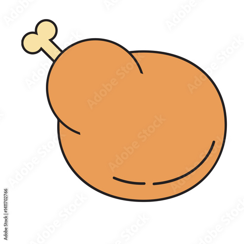 fried chicken vector illustrations. easy to edit.