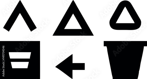 Shapes and symbols for design and creativity in a minimalistic layout