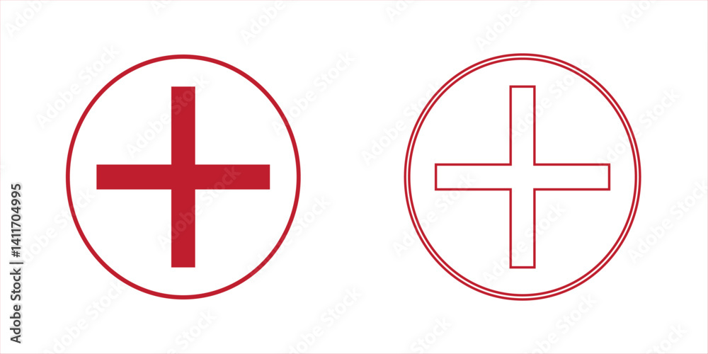 Obraz premium plus and minus vector icon, plus-minus math sign, positive and negative symbol, colorful addition and subtraction sign, vector