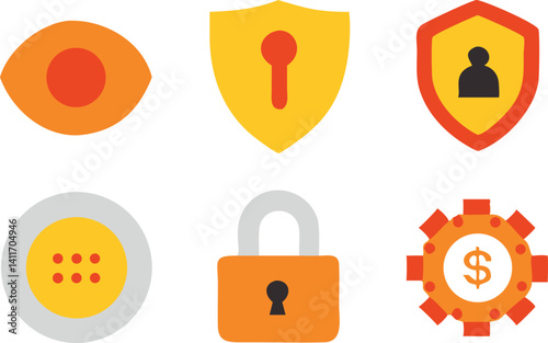 Visual representations of security features in digital design for applications or websites