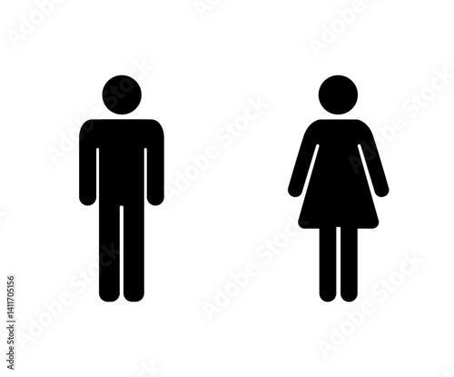 Man and woman icon set. male and female symbol
