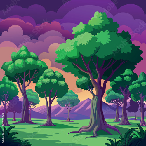 A high detailed vector close up set of green.