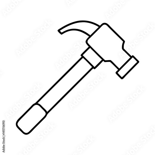 hammer icon, hammer line art - simple line art of hammer, perfect for hammer logos and icons
