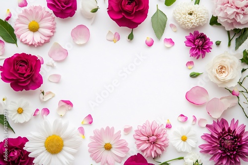 Wallpaper Mural Delicate Floral Arrangement on White Background Torontodigital.ca