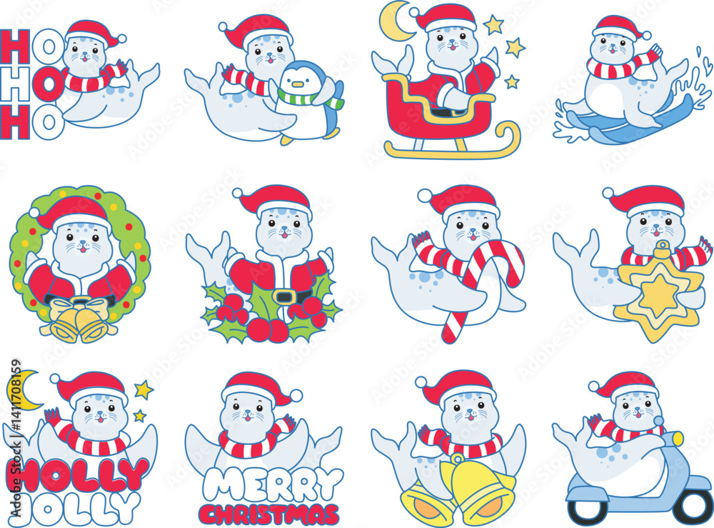 Cute Seal vector icon. Funny baby Seal animal series stock illustration. Life of fluffy Seal designs Cute Seal vector icon. Funny baby Seal animal series stock illustration. Life of fluffy Seal designs