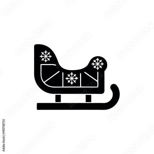 Christmas sleigh vector illustration