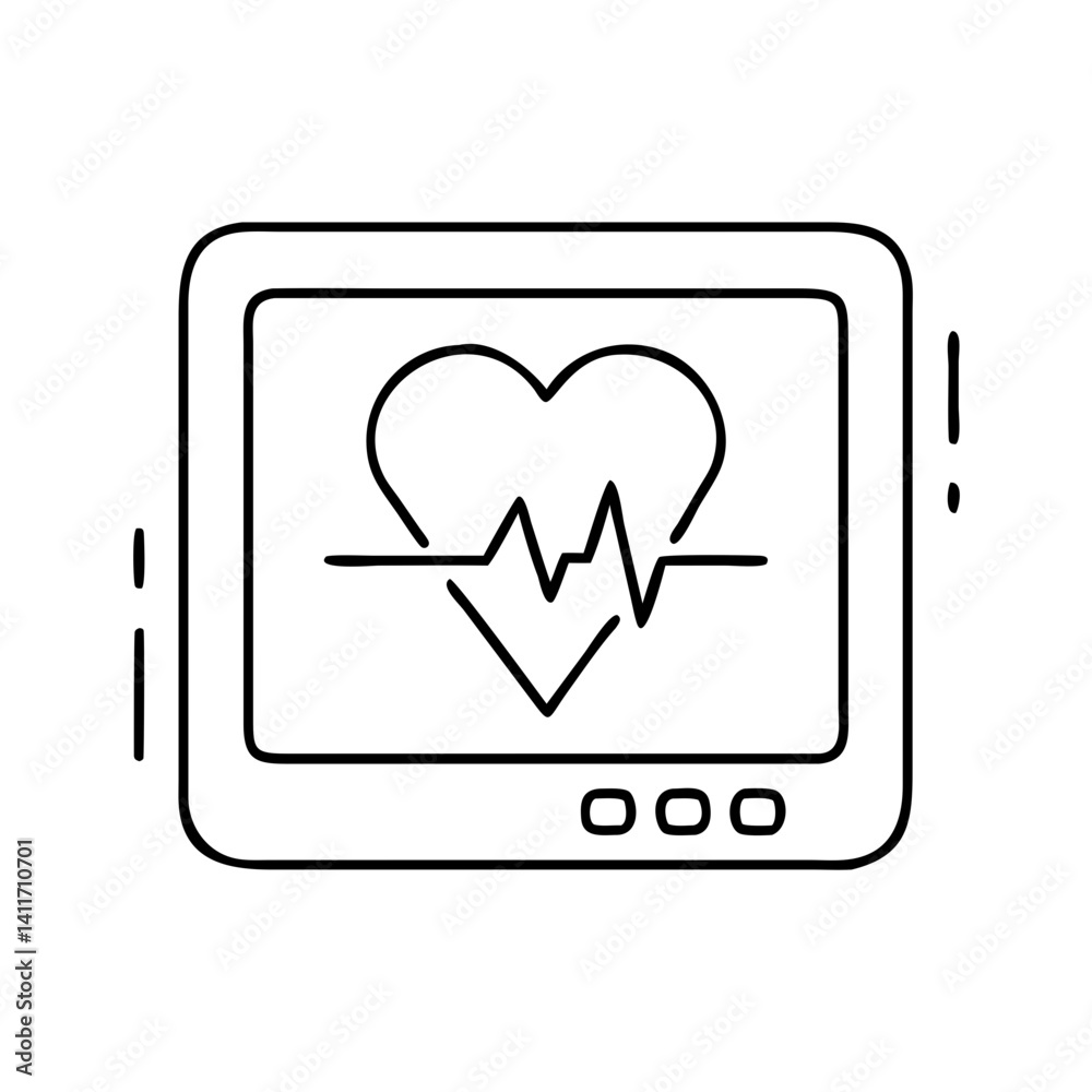 heart rate monitor icon, heart rate monitor line art - simple line art of heart rate monitor, perfect for heart rate monitor logos and icons heart rate monitor icon, heart rate monitor line art - simple line art of heart rate monitor, perfect for heart rate monitor logos and icons