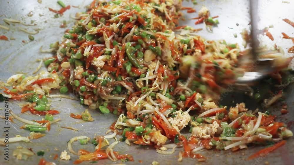 Stir-Frying Mixed Vegetables for Stuffed Tofu Filling – Authentic Indonesian Recipe