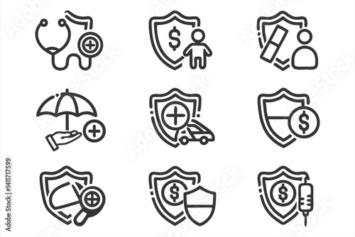 Health Insurance icon set