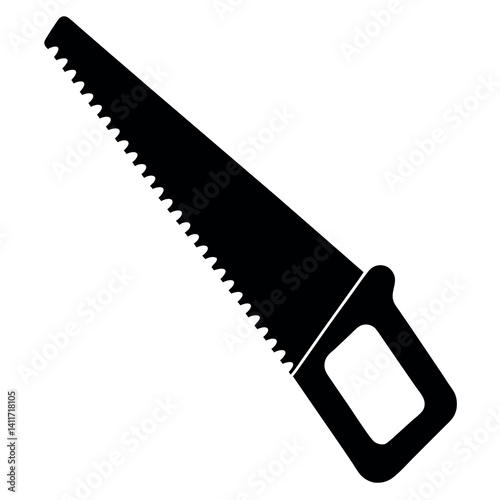 Handsaw vector on white background 