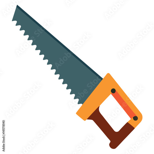 Handsaw vector on white background 