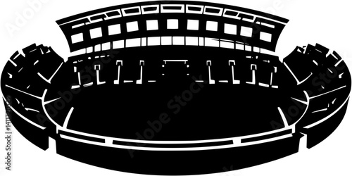 Silhouette of Arena, Arena vector image