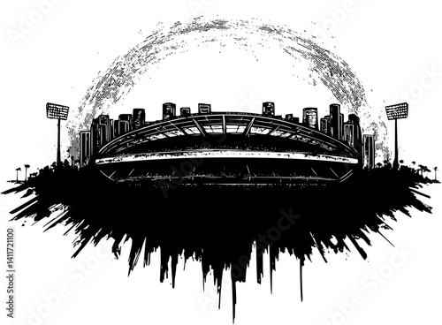 Stadium silhouette design, Stadium vector image