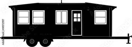 Tiny house silhouette design, Tiny house vector image