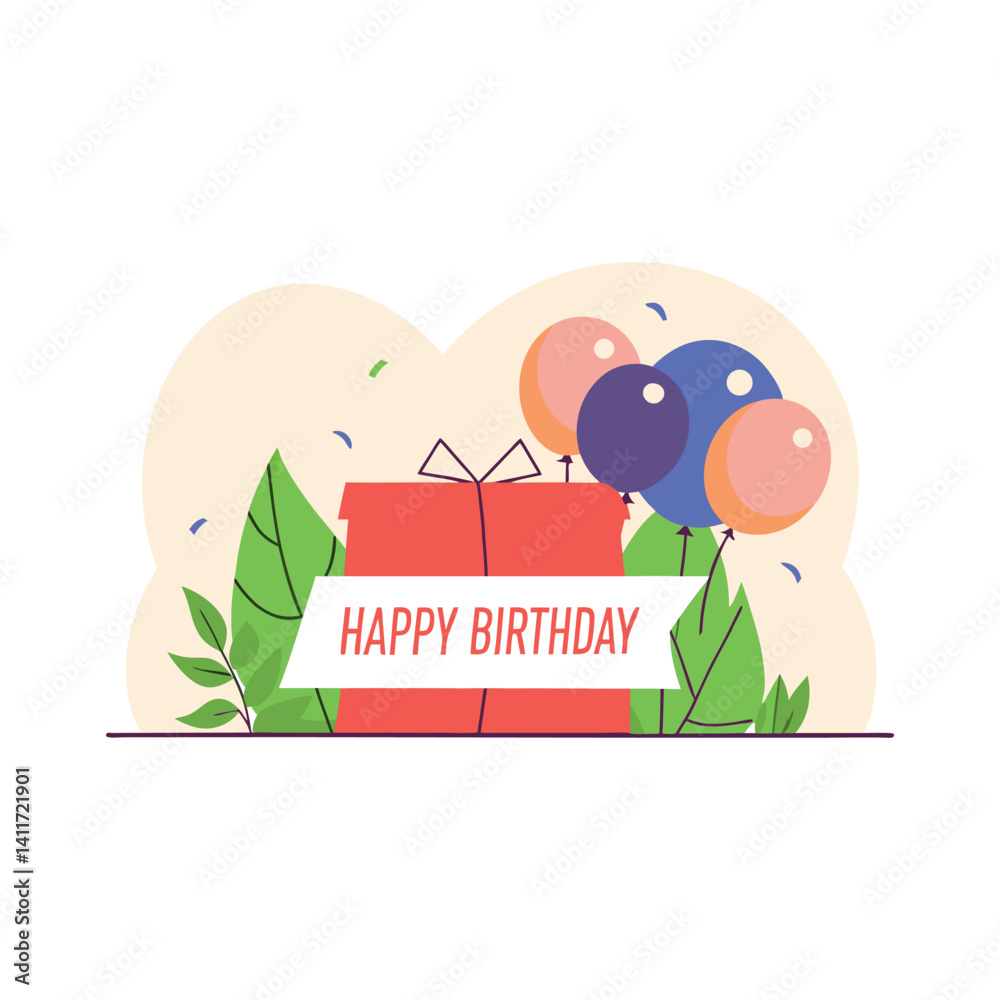 Fototapeta premium happy birthday vector 