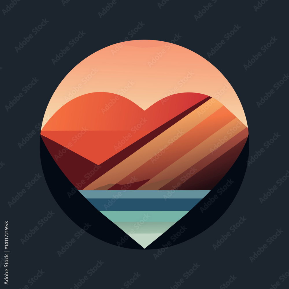 Vector art of minimalist clean and simple outline