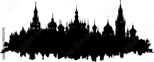 Silhouette of Embassy, Embassy illustration art