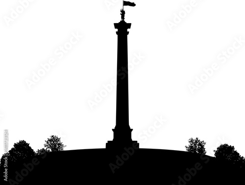 Monumental building silhouette design, Monumental building illustration art