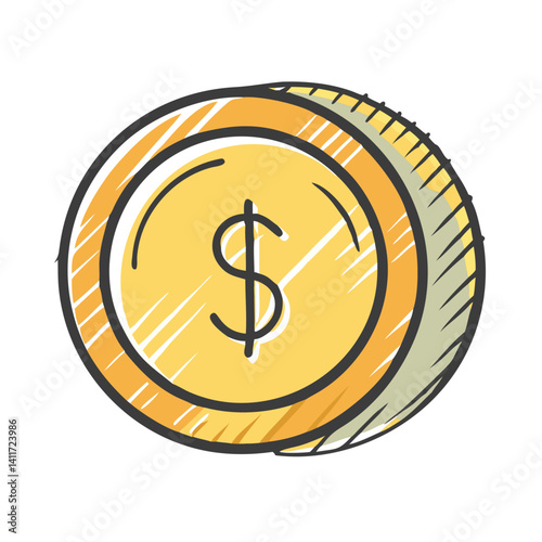 coin icon, coin vector illustration-simple illustration of coin, perfect for coin logos and icons