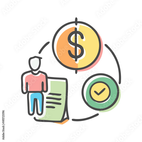 financial planning icon, financial planning vector illustration-simple illustration of financial planning, perfect for financial planning logos and icons