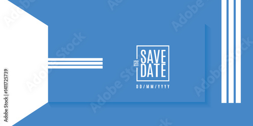 Save the date banner. Can be used for business, marketing and advertising. logo graphic design of event summit made for Technology and upcoming events. Vector EPS 10	