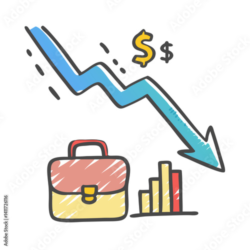 job losses icon, job losses vector illustration-simple illustration of job losses, perfect for job losses logos and icons