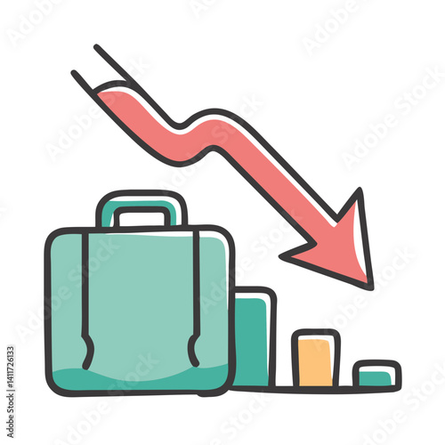 job losses icon, job losses vector illustration-simple illustration of job losses, perfect for job losses logos and icons