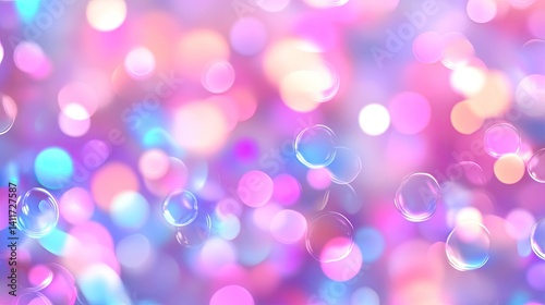 Colorful Abstract Background with Bokeh and Shiny Light Effects