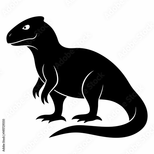 AI Generated Agkistrodon Contortrix Vector Silhouette Isolate White Background