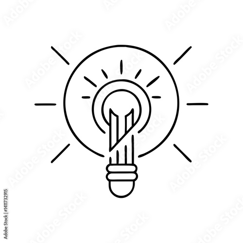 Bright Idea Illumination Lightbulb Innovation Concept Design Graphic