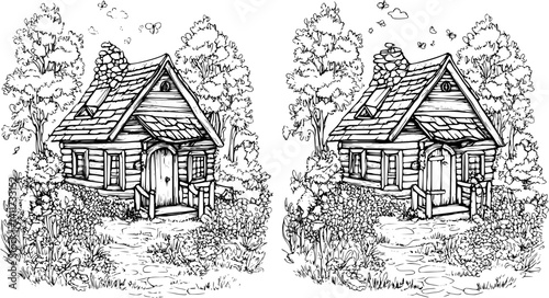 Two Modern Farmhouse style Galleries designs, Modern Farmhouse style Galleries vector image