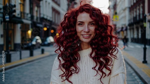 The Woman with Curly Hair