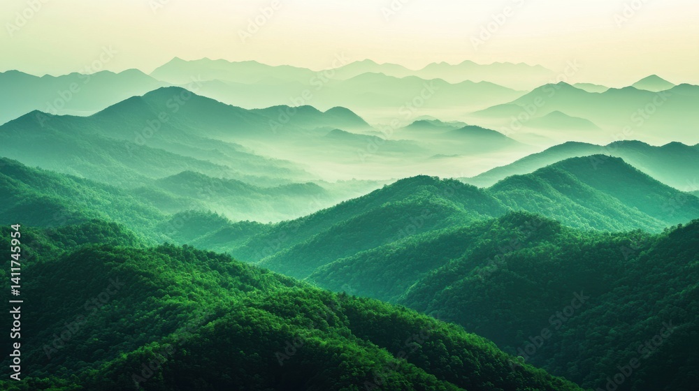 Fototapeta premium Serene Mountain Landscape